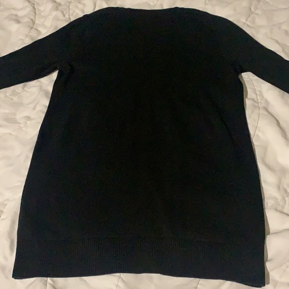 Banana Republic black zip up cardigan with faux leather pockets - Picture 6 of 6